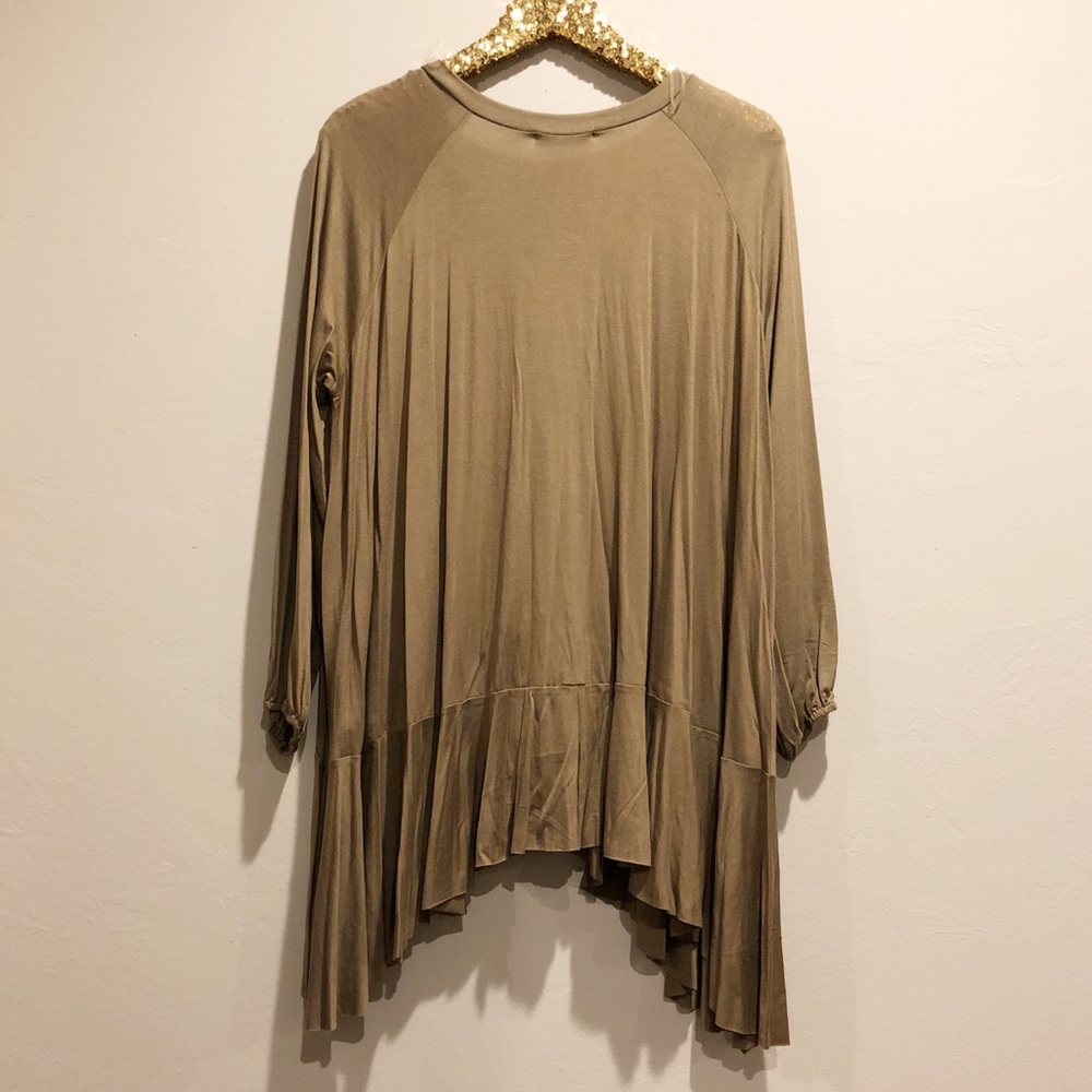 LAST 2: Olive Green Lace-up Front Tunic - Picture 5 of 5